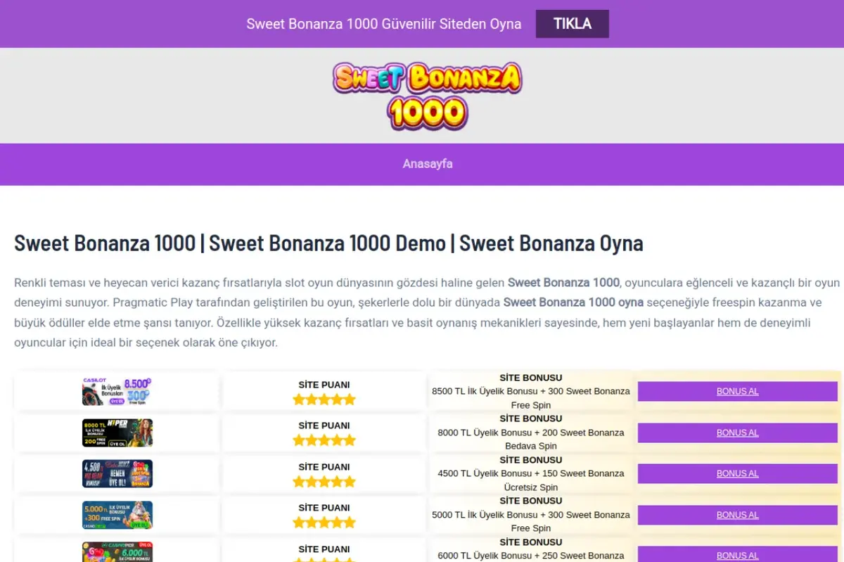 Sweet Bonanza 1000 screenshot